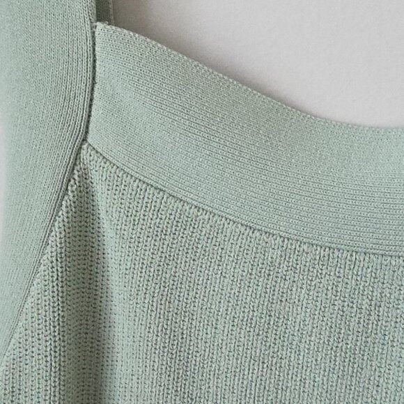 UO URBAN OUTFITTERS | Eden Square-Neck Bodycon Sweater Dress sage green sz Large - Picture 4 of 6